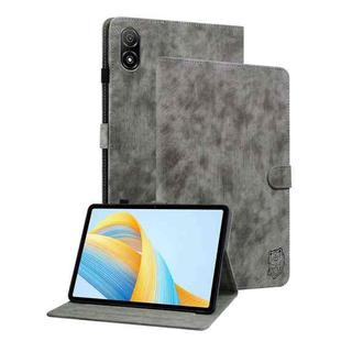 For Honor Pad V8 Pro Tiger Pattern Flip Leather Tablet Case(Grey)