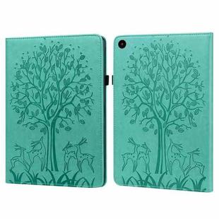 For Huawei MatePad SE 10.4 2022 Tree & Deer Pattern Embossed Leather Tablet Case(Green)