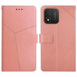 For Honor X5 4G HT01 Y-shaped Pattern Flip Leather Phone Case(Pink)