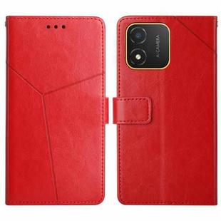 For Honor X5 4G HT01 Y-shaped Pattern Flip Leather Phone Case(Red)