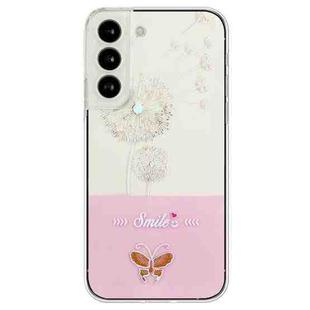 For Samsung Galaxy S23 5G Bronzing Butterfly Flower TPU Phone Case(Dandelions)