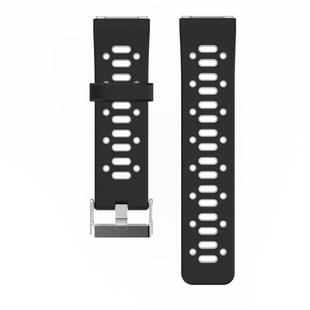 For Fitbit Blaze Two-tone Silicone  Watch Band with Buckle(Black + Grey)