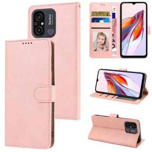 For Xiaomi Redmi 12C / Poco C55 Fantasy Skin-feel Calfskin Texture Leather Phone Case(Pink)