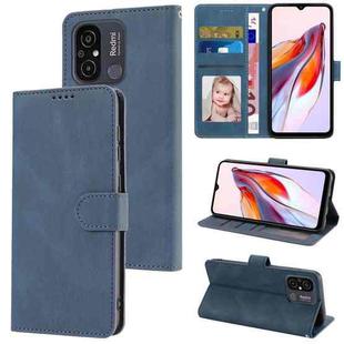 For Xiaomi Redmi 12C / Poco C55 Fantasy Skin-feel Calfskin Texture Leather Phone Case(Blue)