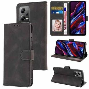 For Xiaomi Redmi Note 12 / Poco X5 Fantasy Skin-feel Calfskin Texture Leather Phone Case(Black)