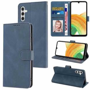 For Samsung Galaxy A24 4G Fantasy Skin-feel Calfskin Texture Leather Phone Case(Blue)