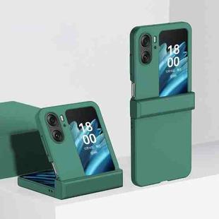 For OPPO Find N2 Flip Three-stage Skin Feel PC Phone Case with Hinge(Green)