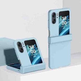 For OPPO Find N2 Flip Three-stage Skin Feel PC Phone Case with Hinge(Sky Blue)