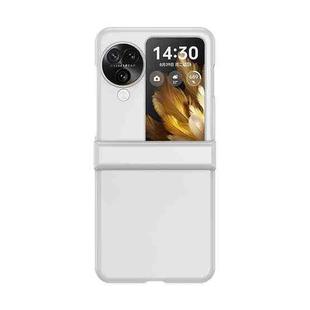 For OPPO Find N3 Flip Three-stage Skin Feel PC Phone Case with Hinge(White)
