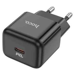 hoco N32 PD 30W USB-C/Type-C Single Port Charger, EU Plug(Black)
