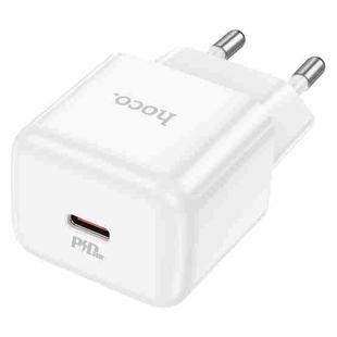 hoco N32 PD 30W USB-C/Type-C Single Port Charger, EU Plug(White)