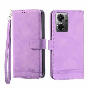 For Xiaomi Redmi 10 5G Dierfeng Dream Line Leather Phone Case(Purple)