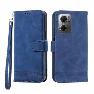 For Xiaomi Redmi 10 5G Dierfeng Dream Line Leather Phone Case(Blue)