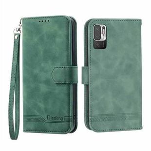 For Xiaomi Redmi Note 10 Dierfeng Dream Line Leather Phone Case(Green)