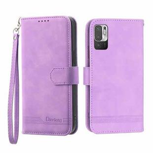 For Xiaomi Redmi Note 10 Dierfeng Dream Line Leather Phone Case(Purple)