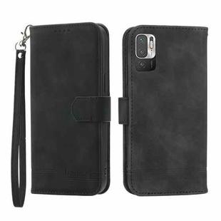 For Xiaomi Redmi Note 10 Dierfeng Dream Line Leather Phone Case(Black)