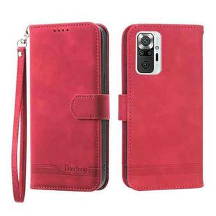 For Xiaomi Redmi Note 10 Pro Dierfeng Dream Line Leather Phone Case(Red)
