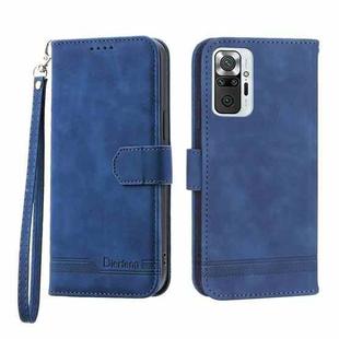 For Xiaomi Redmi Note 10 Pro Dierfeng Dream Line Leather Phone Case(Blue)