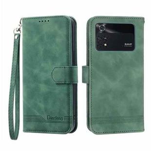 For Xiaomi Poco M4 Pro 4G Dierfeng Dream Line Leather Phone Case(Green)