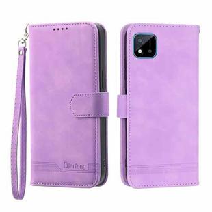 For Realme C20 Dierfeng Dream Line Leather Phone Case(Purple)