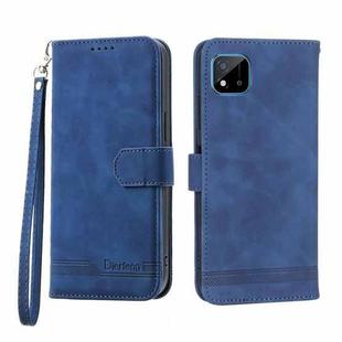 For Realme C20 Dierfeng Dream Line Leather Phone Case(Blue)