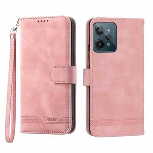 For Realme C31 Dierfeng Dream Line Leather Phone Case(Pink)