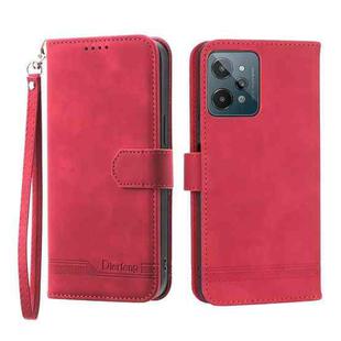 For Realme C31 Dierfeng Dream Line Leather Phone Case(Red)