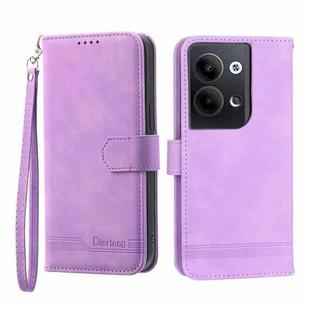 For OPPO Reno9 Pro Dierfeng Dream Line Leather Phone Case(Purple)