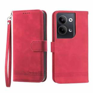 For OPPO Reno9 Pro Dierfeng Dream Line Leather Phone Case(Red)