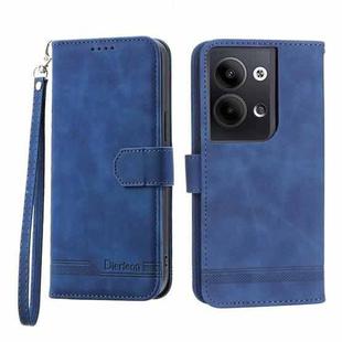 For OPPO Reno9 Pro Dierfeng Dream Line Leather Phone Case(Blue)