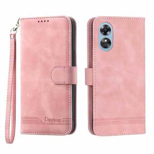 For OPPO A1 Pro Dierfeng Dream Line Leather Phone Case(Pink)