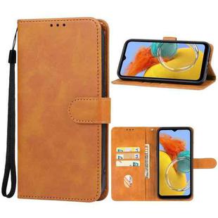 For Samsung Galaxy M14 5G Leather Phone Case(Brown)