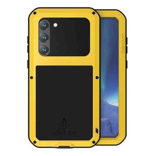 For Samsung Galaxy S23+ 5G LOVE MEI Metal Shockproof Life Waterproof Dustproof Phone Case(Yellow)