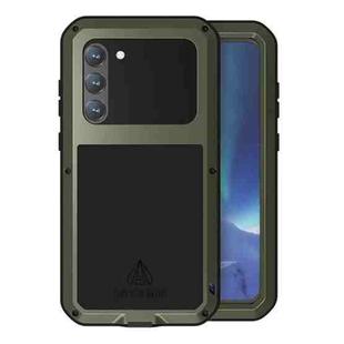 For Samsung Galaxy S23+ 5G LOVE MEI Metal Shockproof Life Waterproof Dustproof Phone Case(Army Green)