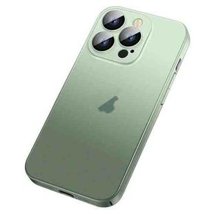 For iPhone 14 Pro Skin Feel Frosted Gradient Phone Case(Dark Green)