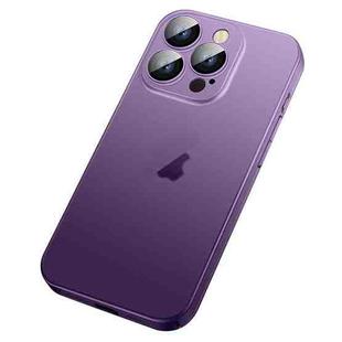 For iPhone 14 Plus Skin Feel Frosted Gradient Phone Case(Purple)