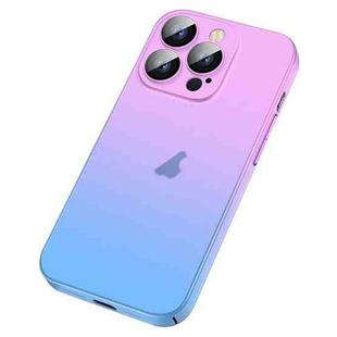 For iPhone 13 Pro Max Skin Feel Frosted Gradient Phone Case(Pink Blue)
