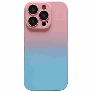 For iPhone 13 Pro Skin Feel Gradient Phone Case(Pink + Blue)