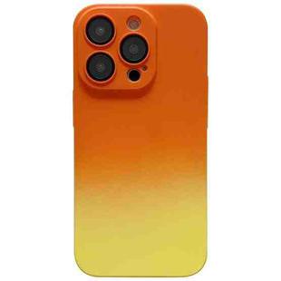 For iPhone 12 Skin Feel Gradient Phone Case(Light Orange + Yellow)