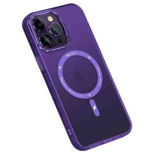 For iPhone 14 Colorful Series TPU+PC Magsafe Magnetic Phone Case(Purple)