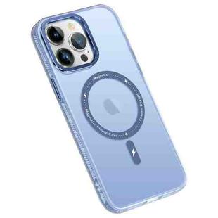 For iPhone 14 Plus Colorful Series TPU+PC Magsafe Magnetic Phone Case(Blue)
