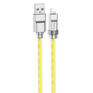 hoco U113 2.4A USB to 8 Pin Silicone Data Cable, Length: 1m(Gold)