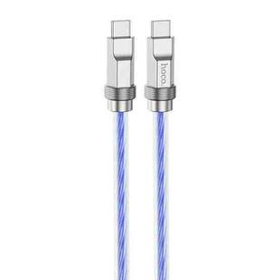 hoco U113 100W USB-C/Type-C to USB-C/Type-C Silicone Data Cable, Length: 1m(Blue)