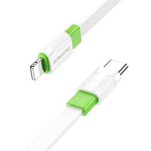 Borofone BX89 Type-C to 8 Pin Union PD Charging Data Cable, Length:1m(White Green)