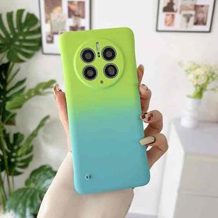 For Huawei Mate 50 Frameless Skin Feel Gradient Phone Case(Green Blue)