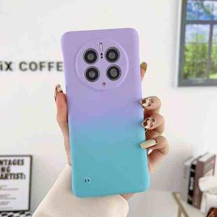 For Huawei Mate 50 Frameless Skin Feel Gradient Phone Case(Light Purple Blue)