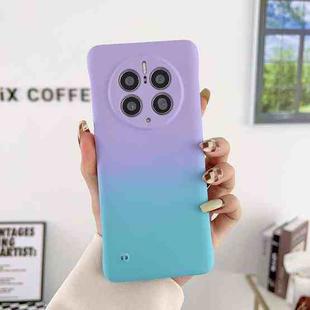 For Huawei Mate 40 Pro Frameless Skin Feel Gradient Phone Case(Light Purple Blue)