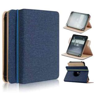 For 6 inch Rotating Universal Leather Tablet Case(Blue)