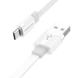 Borofone BX89 USB to Micro USB Union 2.4A Charging Data Cable, Length:1m(White Gray)
