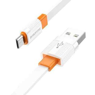 Borofone BX89 USB to Micro USB Union 2.4A Charging Data Cable, Length:1m(White Orange)